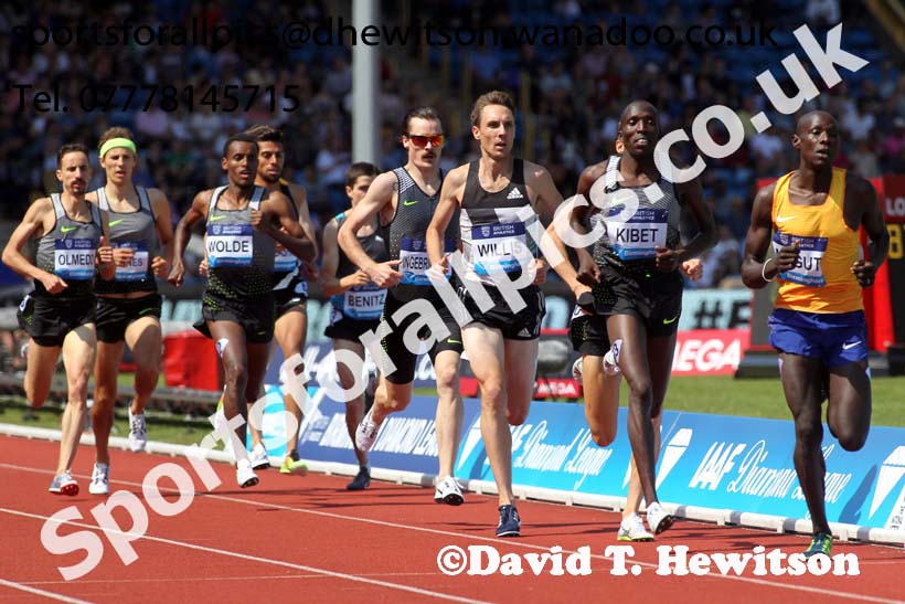Mens 1500 metres, IAAF Diamond League, Birmingham. Photo: David T. Hewitson/Sports for All Pics